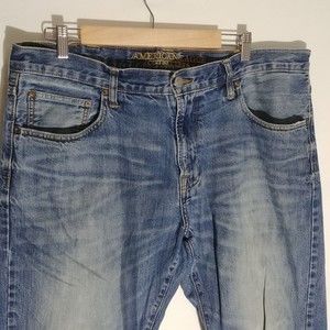 American Eagle Mens Blue Jeans Size 38 x 32 RN# 54485